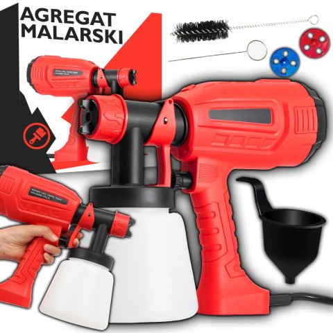 Pistolet elektryczny natryskowy do farb 1200 ml agregat malarski moc 400 w RTO