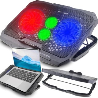 Podstawka chłodząca pod laptopa gamingowa duża podkładka regulowana 12-17" RTO