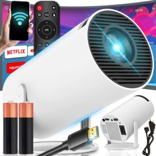 Projektor rzutnik android tv wifi full hd przenośny smart głośnik obrotowy RTO