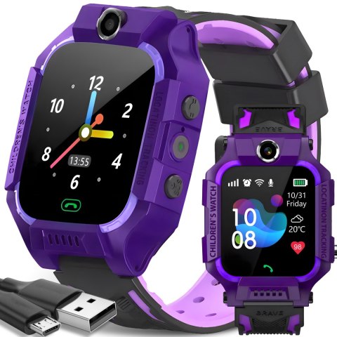 Smartwatch dla dzieci zegarek lokalizacja gps przycisk sos karta sim kamera RTO