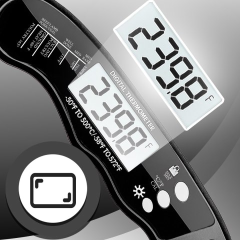Termometr kuchenny cyfrowy do mięsa żywności na grill szpilkowy lcd -50°c +300°c - or1029 RTO