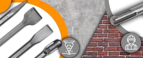 Zestaw dłut sds płaskie do bruzdowania w betonie przecinak punktak 4 szt - or1280 RTO