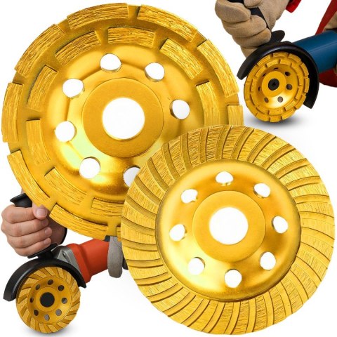 2x tarcza diamentowa do szlifowania betonu 125mm prędkość 80m/s zestaw 2szt- or011168 RTO