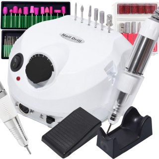 Frezarka do paznokci manicure pedicure żel hybryda 65w mocna+frezy zestaw - ur188 RTO