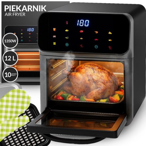 Frytkownica beztłuszczowa air fryer 12l piekarnik 1350w 10 trybów airfryer- er762 RTO