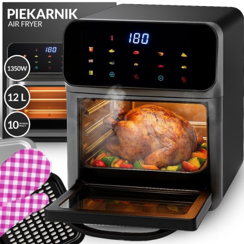 Frytkownica beztłuszczowa air fryer 12l piekarnik 1350w 10 trybów airfryer- er762 RTO