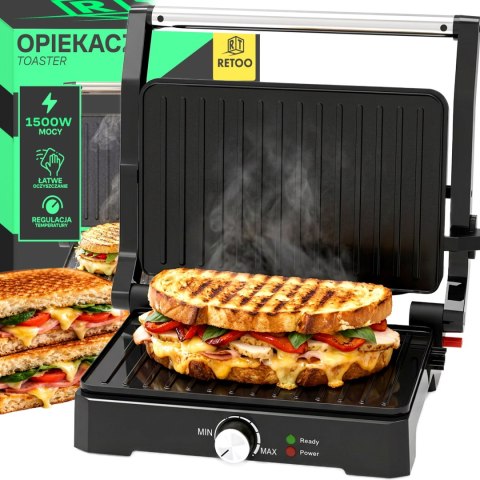 Grill do kanapek panini opiekacz toster rozkładany elektryczny duży 1500w - or1332 RTO
