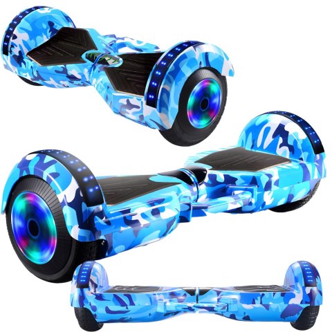 Hoverboard 8 cali deskorolka elektryczna led deska głośnik bt ochraniacze er033 RTO