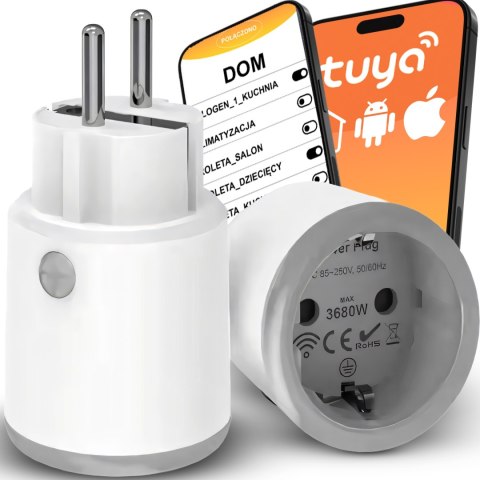 Inteligentne gniazdko sterowane watomierz programator aplikacja wifi smart - er1171 RTO