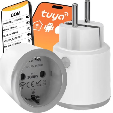 Inteligentne gniazdko sterowane watomierz programator aplikacja wifi smart - er1171 RTO