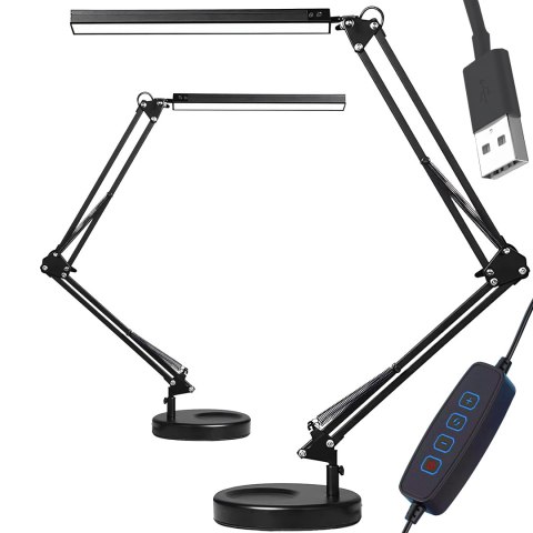 Lampa kreślarska biurkowa do pracy szkoły 3 barwy led regulowana mocna -e143-2 RTO