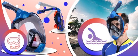 Maska do nurkowania snorkelingu na całą twarz do wody l/xl pełnotwarzowa - sr255 RTO