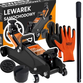 Podnośnik samochodowy żaba lewarek niskoprofilowy punktowy 2500 kg solidny mr179 RTO