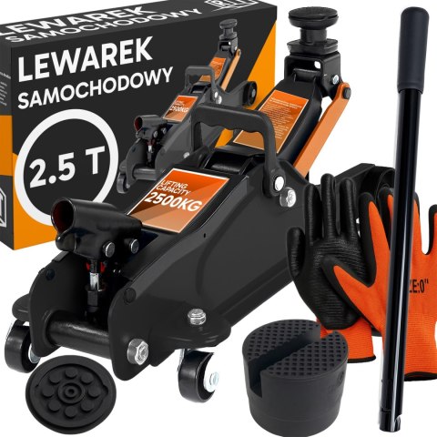 Podnośnik samochodowy żaba lewarek niskoprofilowy punktowy 2500 kg solidny mr179 RTO