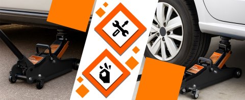 Podnośnik samochodowy żaba lewarek niskoprofilowy punktowy 2500 kg solidny mr179 RTO