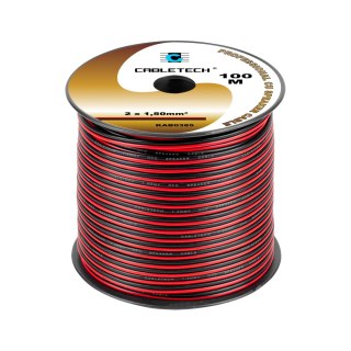 Kabel głośnikowy 1,5mm czarno-czerwony Cabletech
