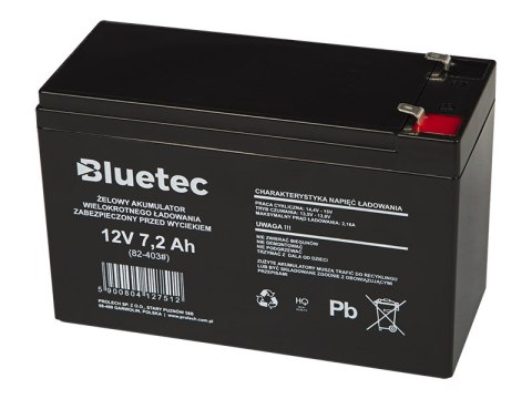 82-403# Akumulator żelowy 12v 7.2ah bluetec 150x100x65_6,5 Blow