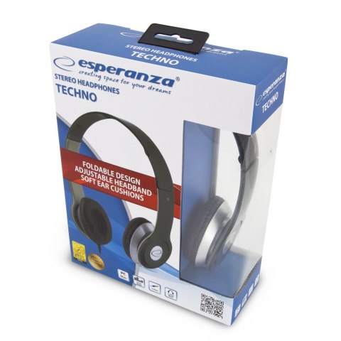 EH145K Esperanza słuchawki audio techno czarne Esperanza