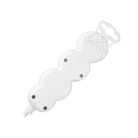 Przedłużacz 3-krotny 2P+Z (Schuko), 1,5m H05VV-F 3x1,5mm2 , Imax=16A, płaska wtyczka, biały Orno
