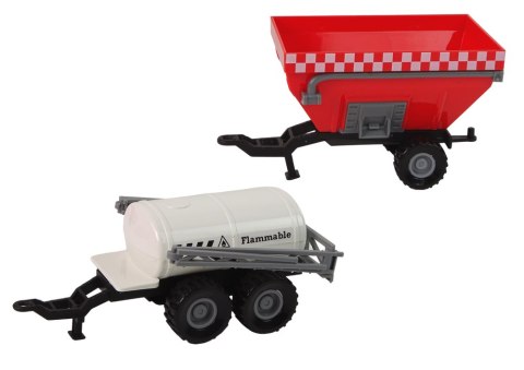 Duży Traktor Światła LED Dźwięki 2 Maszyny Farm Set LEAN TOYS