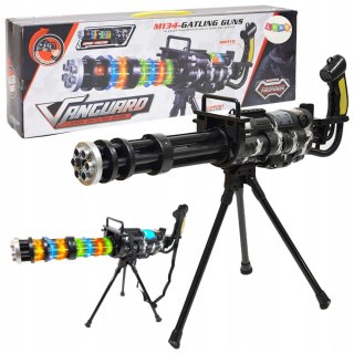 Karabin Snajperski Stojak Światła Dźwięki Wibracje Czarny LEAN TOYS