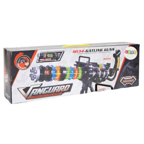 Karabin Snajperski Stojak Światła Dźwięki Wibracje Czarny LEAN TOYS
