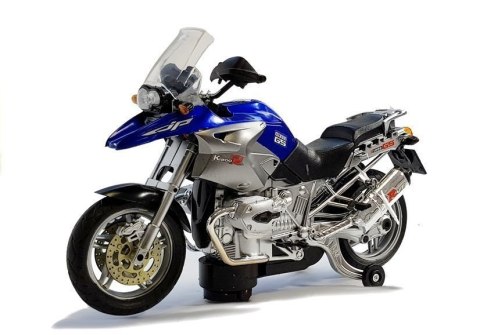 Motocykl Motor Na Baterie Światła Dźwięki Niebieski 1:8 LEAN TOYS