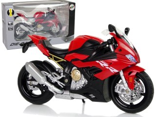 Motocykl Motor Sportowy Model S1000RR Dźwięki Światła Czerwony LEAN TOYS
