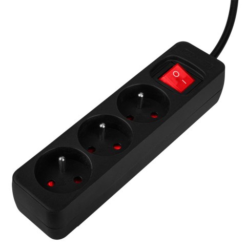 Przedłużacz listwowy 1.5 m, 3 x 1.5 mm2, 3G, czarny, ON/OFF NEO TOOLS