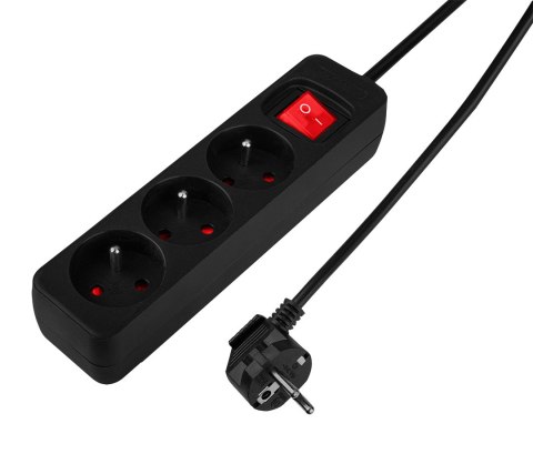Przedłużacz listwowy 1.5 m, 3 x 1.5 mm2, 3G, czarny, ON/OFF NEO TOOLS