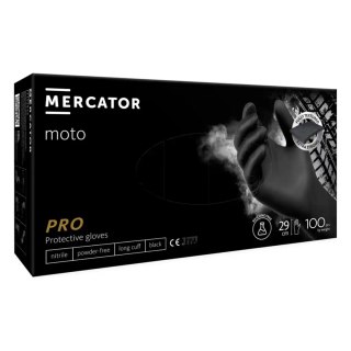 Rękawice nitrylowe mercator moto black rozmiar xl 100szt. MERCATOR