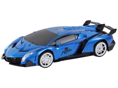 Samochód- Robot Transformacja R/C 1:10 Niebieski Sterowanie Gestami LEAN TOYS