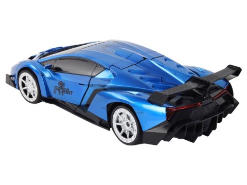 Samochód- Robot Transformacja R/C 1:10 Niebieski Sterowanie Gestami LEAN TOYS