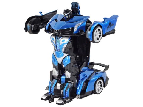 Samochód- Robot Transformacja R/C 1:10 Niebieski Sterowanie Gestami LEAN TOYS