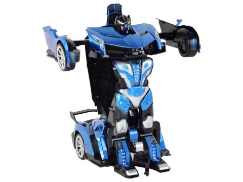 Samochód- Robot Transformacja R/C 1:10 Niebieski Sterowanie Gestami LEAN TOYS