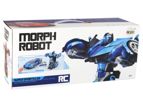 Samochód- Robot Transformacja R/C 1:10 Niebieski Sterowanie Gestami LEAN TOYS