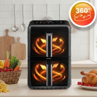 Frytkownica beztłuszczowa dwukomorowa pionowa 11.6 l Air fryer frytownica Berdsen 3000W BD-663
