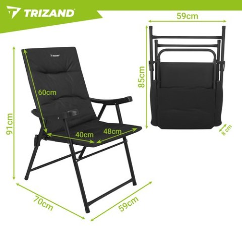 Krzesło turystyczne 59x70x91cm - 2szt.Trizand TRIZAND