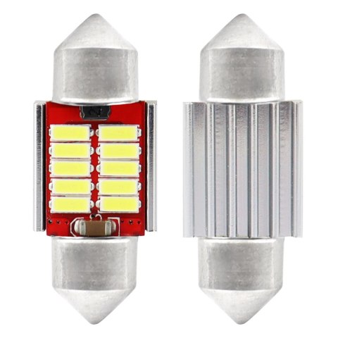 Led canbus 4014 10smd festoon c5w c10w c3w 31mm white 12v 24v amio-01288 AMiO