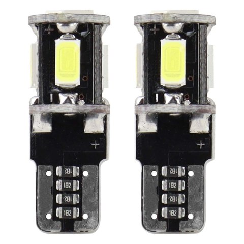 Żarówki led canbus 5smd 5730 t10 w5w white amio-01628 AMiO