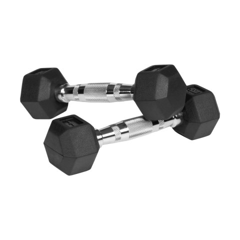 Hantle żeliwne gumowane HEX 2x1 kg REBEL ACTIVE Rebel