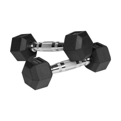 Hantle żeliwne gumowane HEX 2x2 kg REBEL ACTIVE Rebel