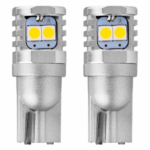 Żarówki led canbus 3030 6smd t10 w5w w10w white 12v 24v amio-02801 AMiO