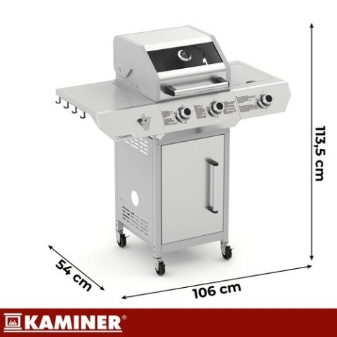 Grill gazowy 2+1 10kW Varen 3.0 Kaminer KAMINER