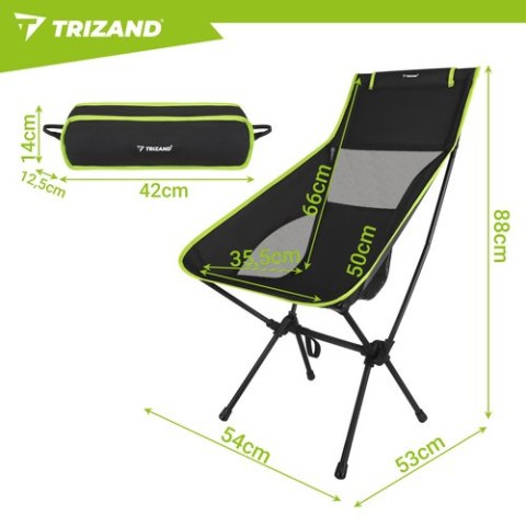 Krzesło wędkarskie 41x52x86cm czarne Trizand TRIZAND