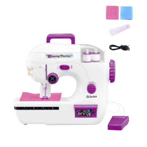 Maszyna Do Szycia Dla Dzieci Nici Materiał Światła Dźwięki LEAN TOYS