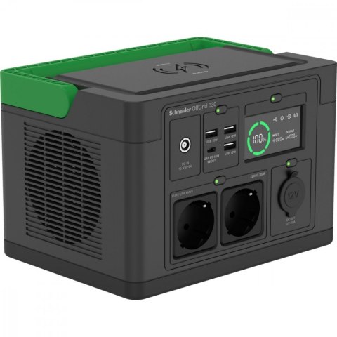 Stacja zasilania pps330-gr schneider offgrid portable power station 330, 332wh lithium-ion, 2 schuko, sinewave APC