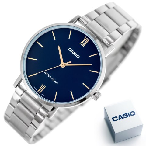 Casio ZEGAREK MĘSKI CASIO MTP-VT01D-2B (zd165n) + BOX