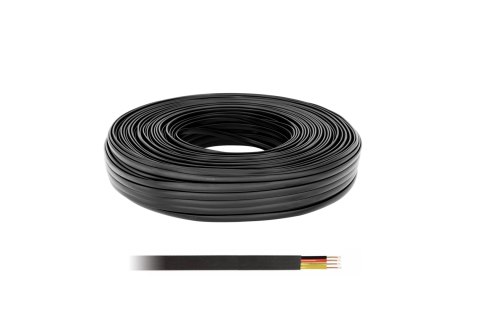 Kabel telefoniczny 4C czarny 100 LXK512 LTC