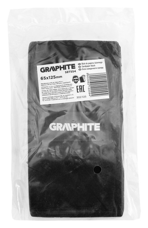 Blok do papieru ściernego 65 x 125 mm GRAPHITE